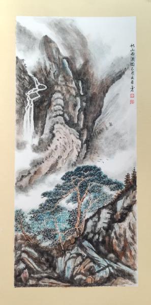 彩墨四尺四开