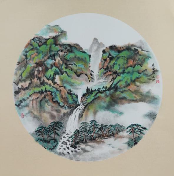 彩墨圆片